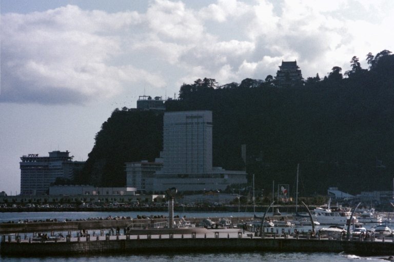 Atami Harbor with Atami Castle on the hilltop