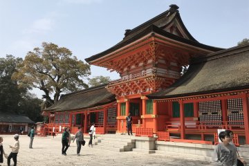 The grand walkways and halls attest to the importance of this Shrine in Japanese history