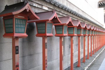 Row of lantern leading to the shrine
