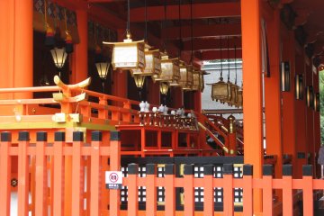 Hanging lanterns in Kasuga Taisha, Nara