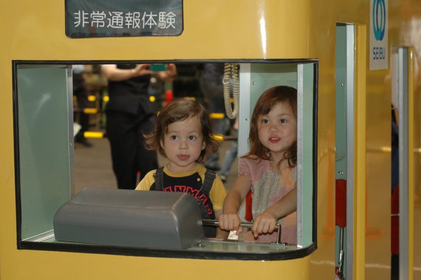 Only at the Seibu Train Festa, ultra-cute kid-sized trains.