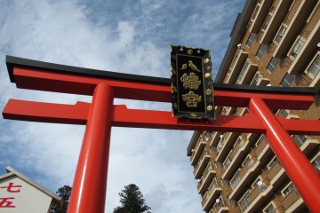 The torii gate of Osaki Hachimangu