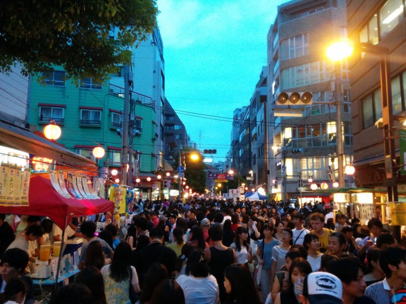 The streets are filled during festival time