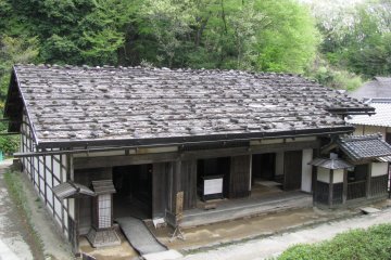 The wooden roof is strengthened with stones
