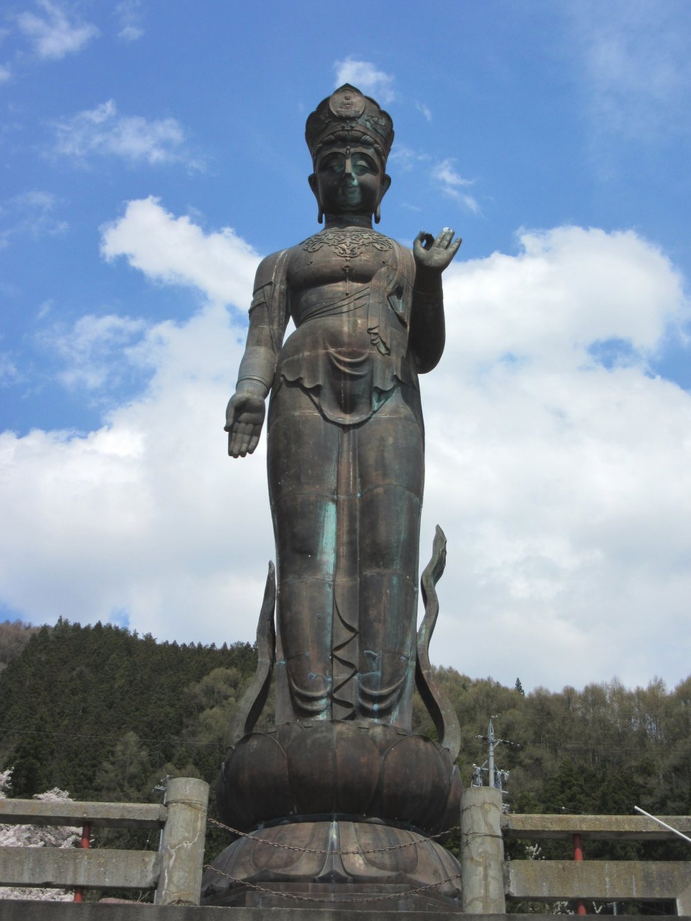 A bronze statue 25 metres tall