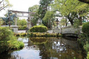 The shrine's garden