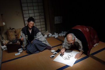 Hokusai at work