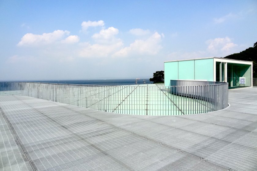 Rooftop access to the Observatory and entrance to Yokosuka Museum of Art