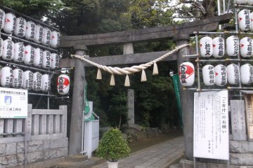 Torii gate entrance to the shrine