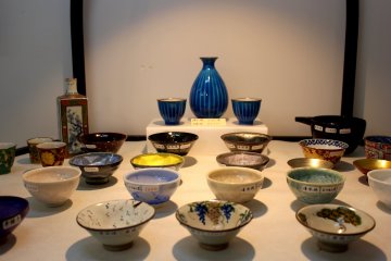 The products are displayed as if it were a ceramics exhibition