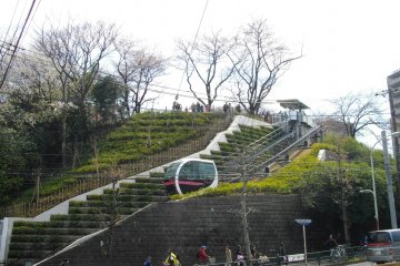 The short monorail leading into Asukayama Park