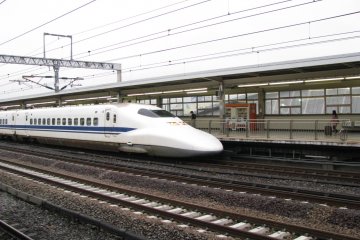 My very first ride on the shinkansen