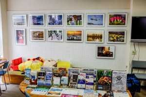 Local photography is also on display in the office