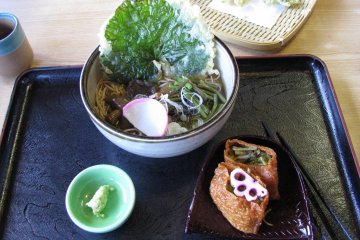 Stems minced and added to inarsizushi and soba