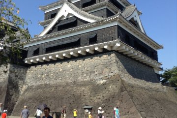 Kumamoto Castle towers over tourists that flock to see its size, beauty, and history.
