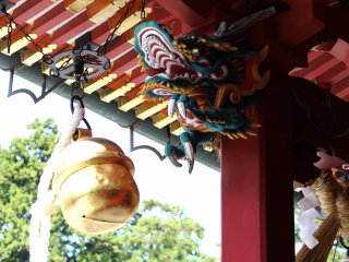 A big bell at a Shinto shrine