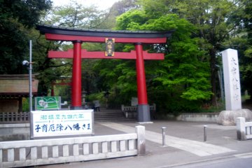 Omiya Hachimangu Shrine torii gate