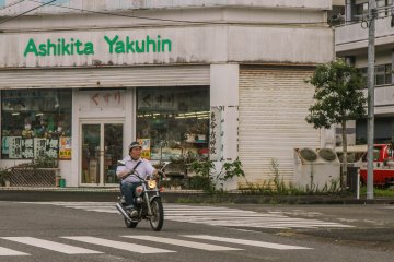 A local man riding around Ashikita