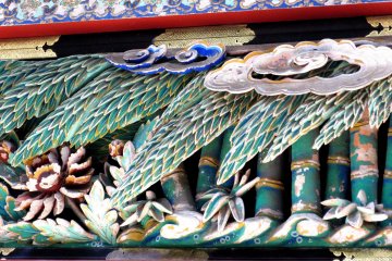 Carved bamboo decorated temples of Nikko