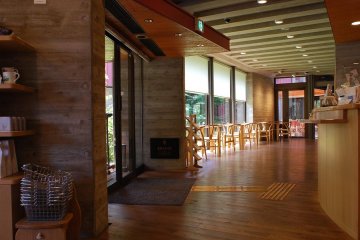 Cafe area of the Chihiro Art Museum