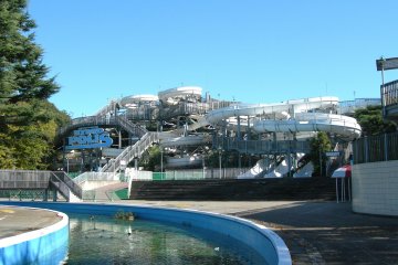 The huge water slide attraction