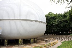 The 'Science Egg' theatre dome of Tamarokuto Science Museum