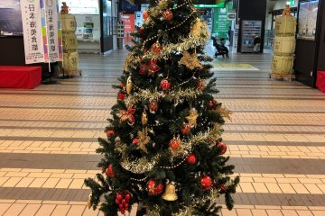 Echigo Yuzawa Station welcoming in Xmas