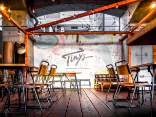 Opened in 2018, Tinys is a colorful and vibrant place to relax in