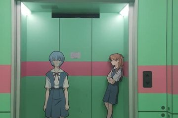 A life-size awkward elevator scene