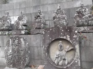 Some venerable statues in the graveyard