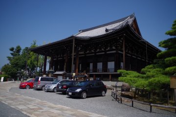 The main hall of the Konkaikomyo temple reconstructed in 20th century after a fire