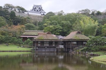 View of Hikone Castle from Genkyuen Garden