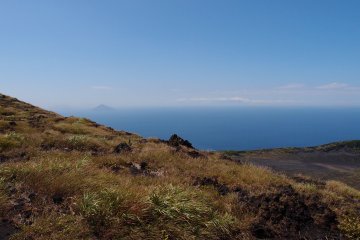Views from Mt. Mihara, Oshima Island