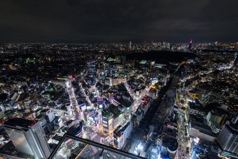 View from Shibuya Sky's Sky Stage