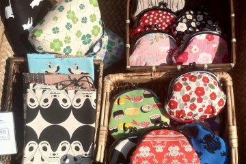 japanese purses in various traditional japanese designs