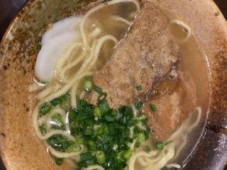 Soki soba, an Okinawan noodle soup is also available and excellent