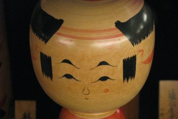 Fine painting of a kokeshi doll