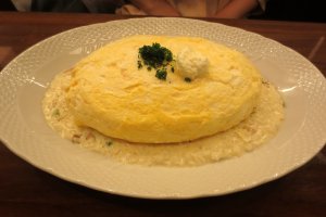 My friend's order of creamy risotto with souffle egg