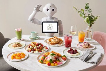 Pepper welcomes you to a waffle Utopia