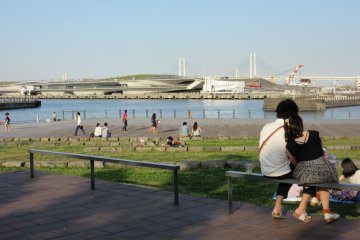 A view of Osanbashi Pier - a popular place for romantic dates