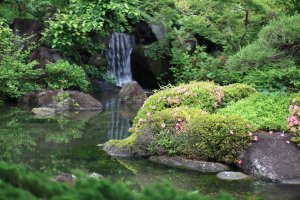 The Japanese style garden at Gunma Flower Park