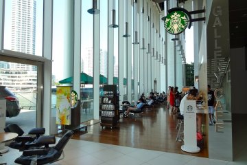 Relax and enjoy a drink at Starbucks, the gallery cafe
