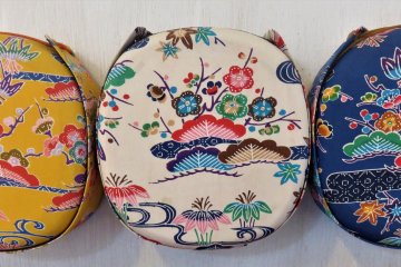 Asoviva Sanshin Covers in stylised Okinawan floral motifs