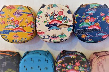Asoviva Sanshin Covers in stylised Okinawan floral motifs