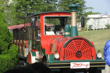 Electric train to ride around at the Hamamatsu Flower Park