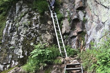 Ladders helping with the ascent