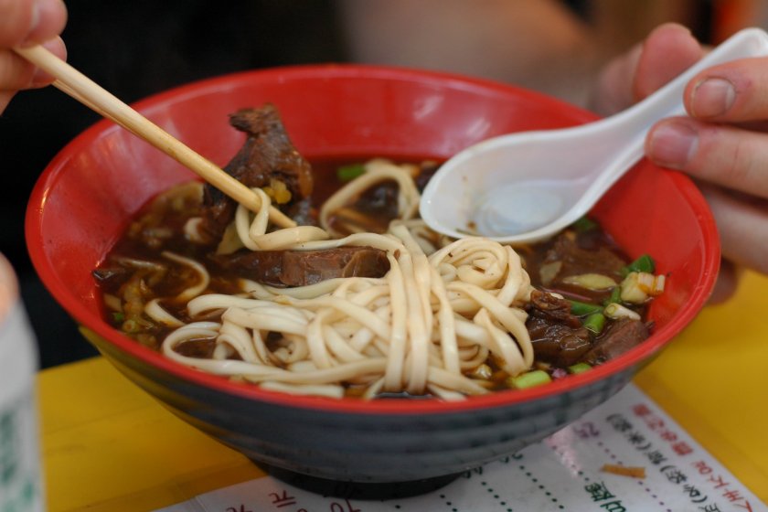 A Taiwanese cuisine favorite: beef noodle soup!