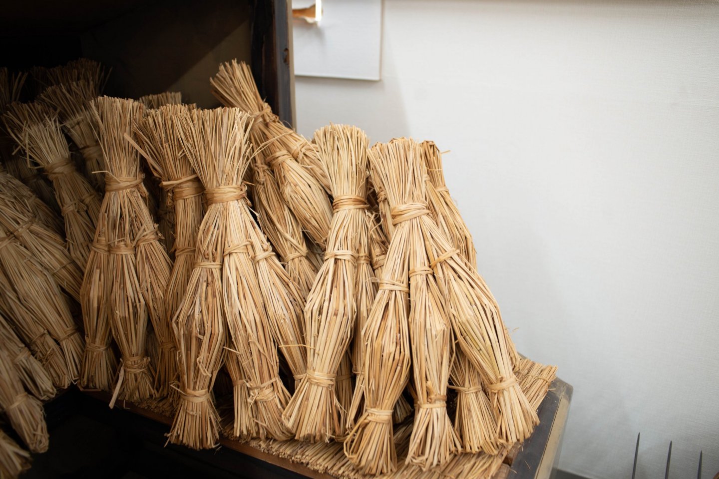Straw used for wrapping natto