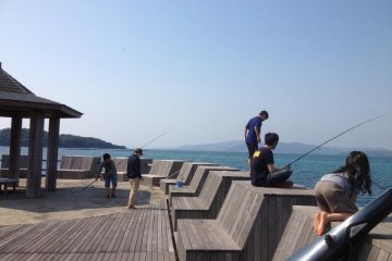 Fishing off the pier