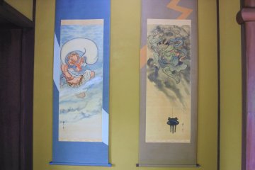 The art of Fu-jin (wind god) and Rai-jin (thunder god)
